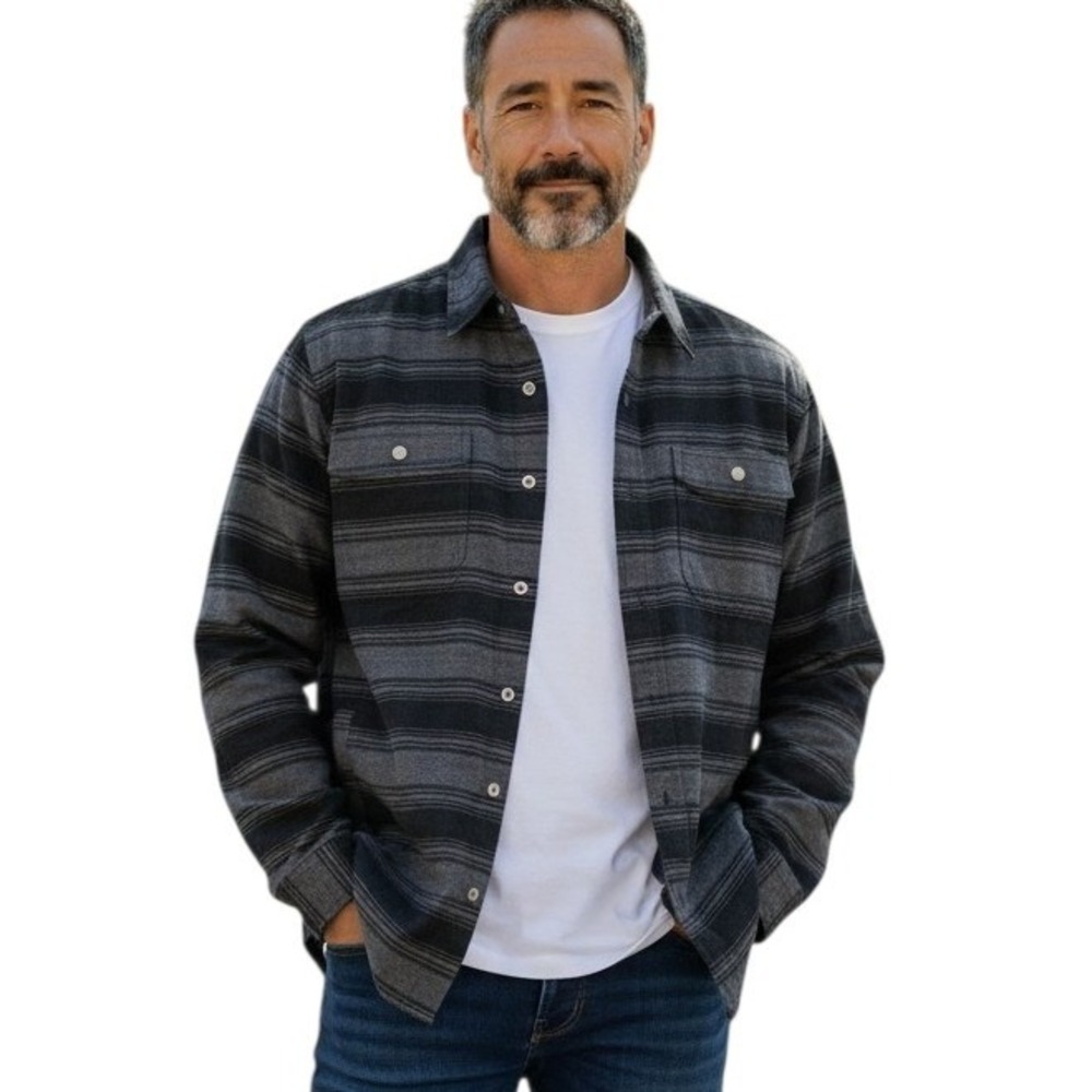 Duluth Trading Co. Canvas Plaid Flannel Men's size Large Workwear  Lumber Jacket